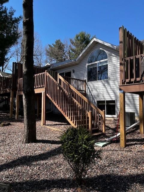 3403 Lever St Unit B, Eau Claire, WI 54701 - back of house with stairs and a deck