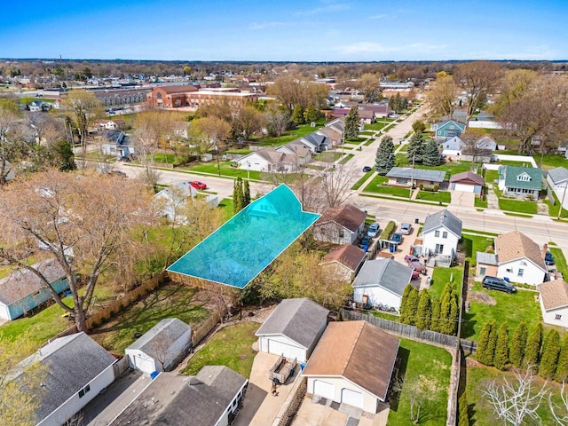 drone / aerial view with a residential view