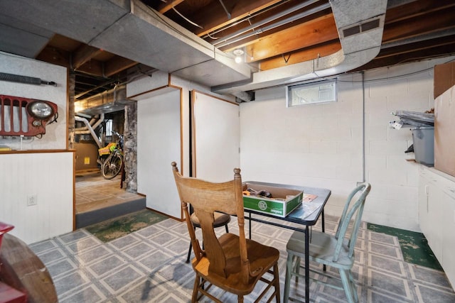 view of basement