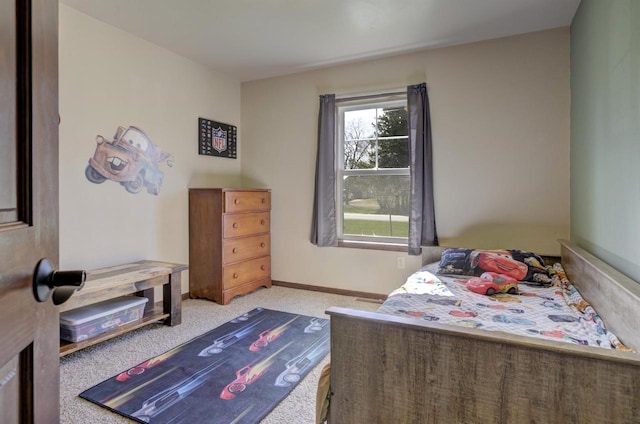 bedroom with carpet flooring