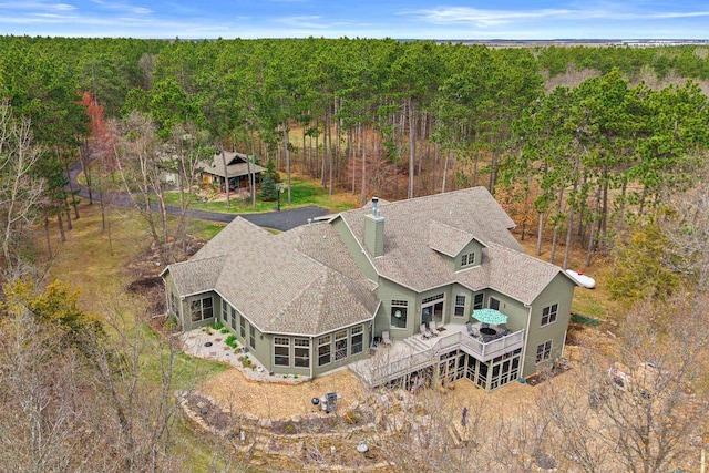 aerial view with a view of trees