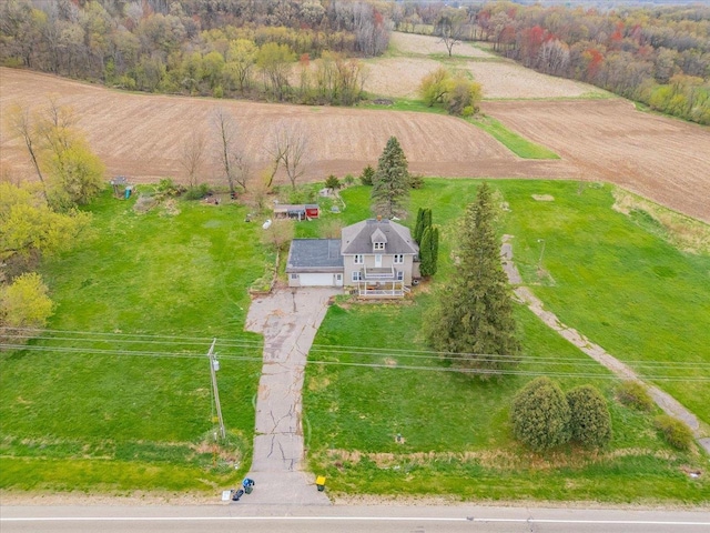 aerial view with a rural view