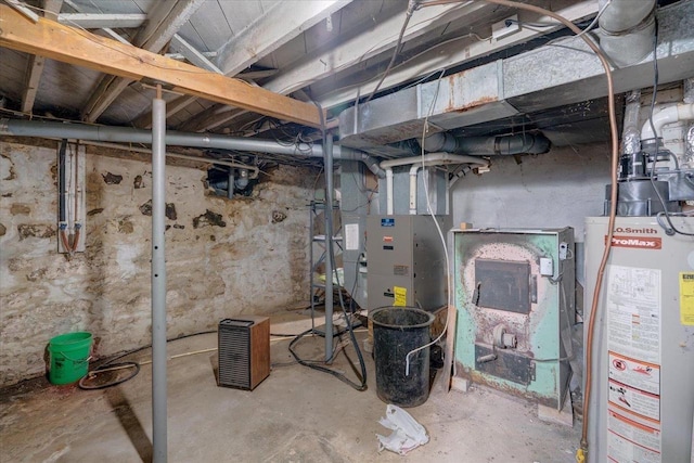interior space with water heater