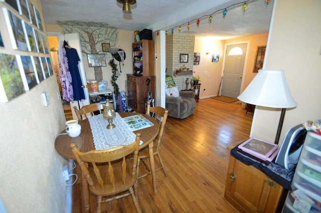 dining room with light wood-style floors