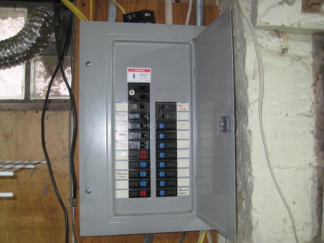 utility room featuring electric panel