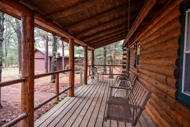 view of wooden deck