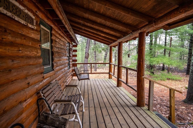 view of wooden terrace
