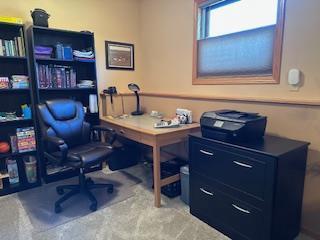 office featuring carpet flooring