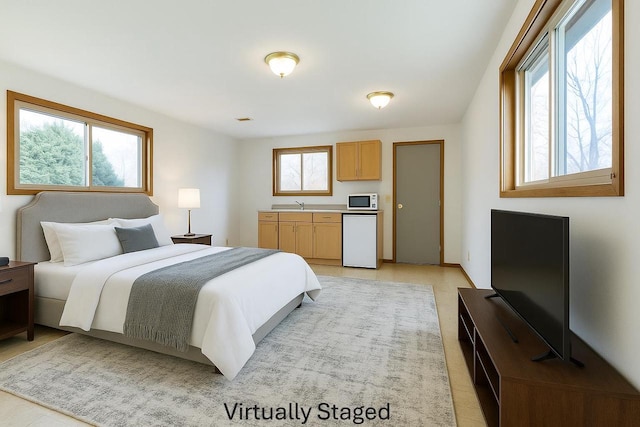W10940 W Harmony Dr, Lodi, WI 53555 - bedroom featuring fridge and a sink