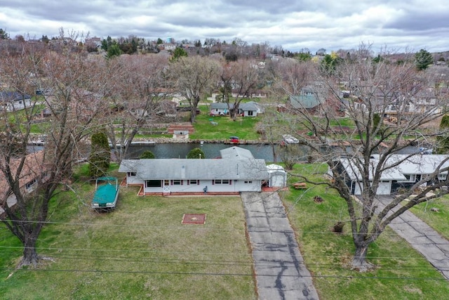 W10940 W Harmony Dr, Lodi, WI 53555 - aerial perspective of suburban area featuring a nearby body of water