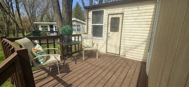 view of wooden deck