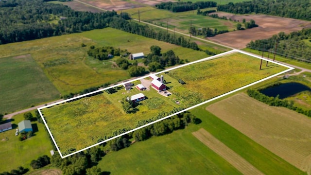 W444 Carlson Ln, Oconto Falls, WI 54154 - overview of rural landscape with property parcel outlined