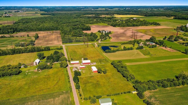 W444 Carlson Ln, Oconto Falls, WI 54154 - aerial view of sparsely populated area featuring a pastoral area