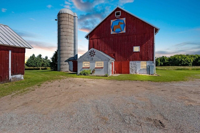 W444 Carlson Ln, Oconto Falls, WI 54154 - view of barn with a yard and driveway