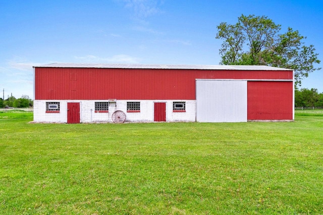 W444 Carlson Ln, Oconto Falls, WI 54154 - view of pole building featuring a lawn