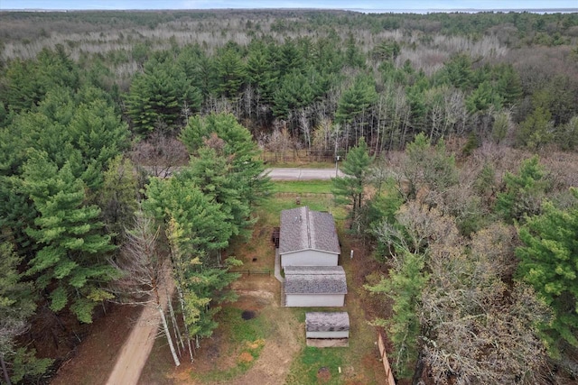bird's eye view with a forest view