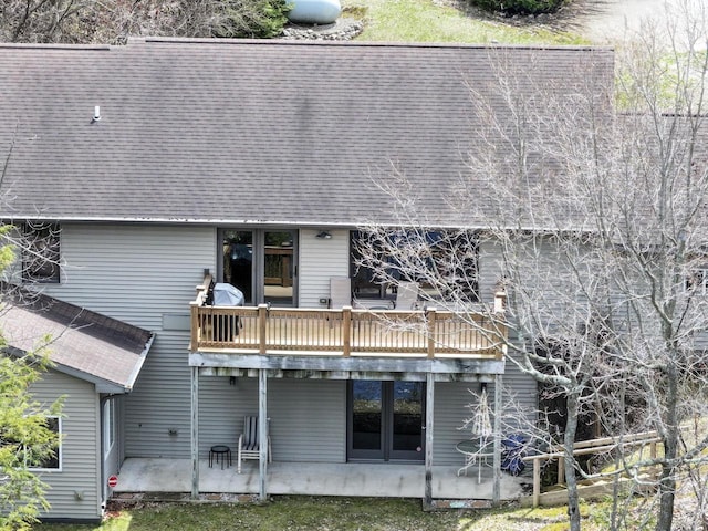 6258 Ninebark Rd, Abrams, WI 54153 - rear view of house featuring a patio and a shingled roof