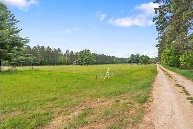 W2470 County Road B, Montello, WI 53949 - view of dirt / gravel driveway with a rural view and a view of trees