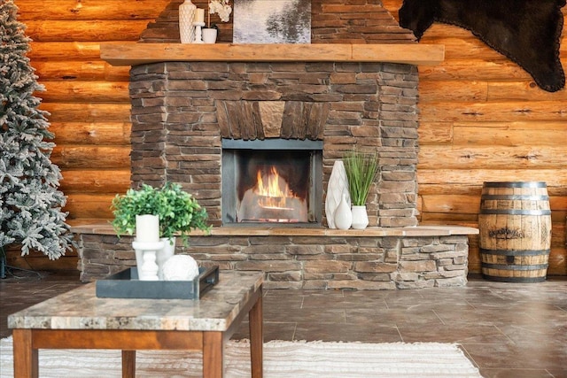 W2470 County Road B, Montello, WI 53949 - detailed view of rustic walls