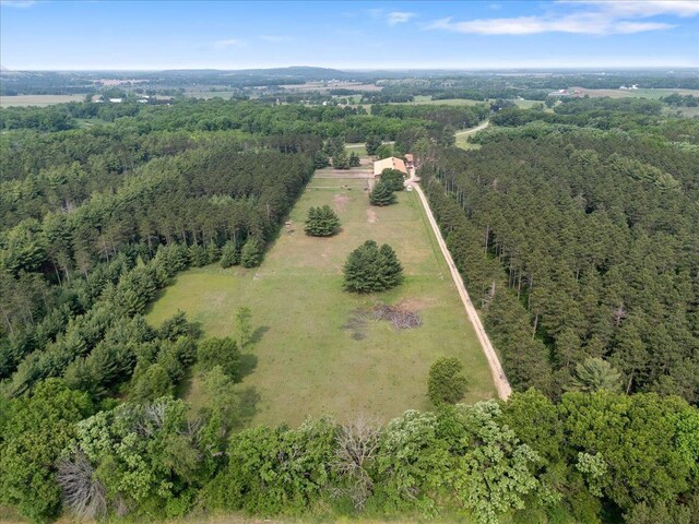 W2470 County Road B, Montello, WI 53949 - aerial overview of property's location featuring a forest and rural landscape