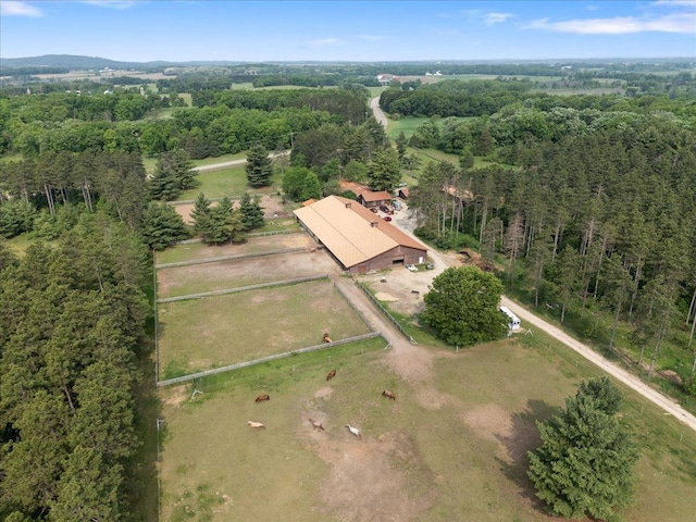 W2470 County Road B, Montello, WI 53949 - aerial view of property and surrounding area featuring a heavily wooded area and rural landscape