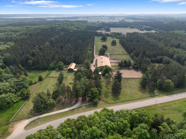 W2470 County Road B, Montello, WI 53949 - aerial view of property and surrounding area with a forest and rural landscape