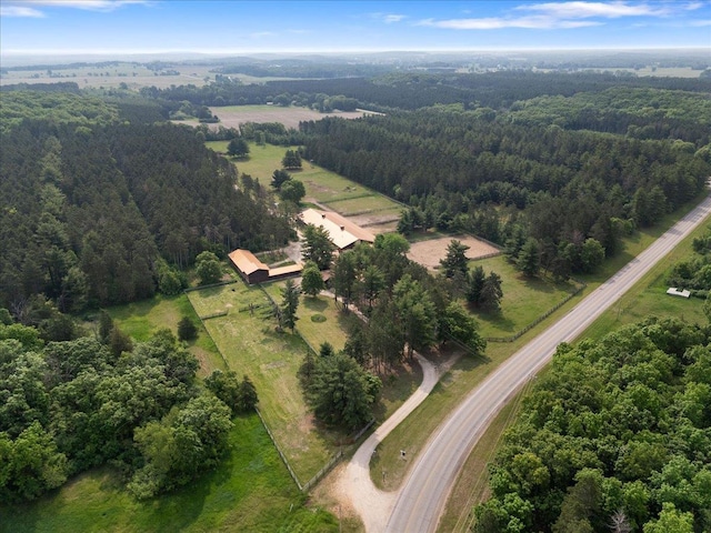 W2470 County Road B, Montello, WI 53949 - aerial view of property and surrounding area featuring a forest