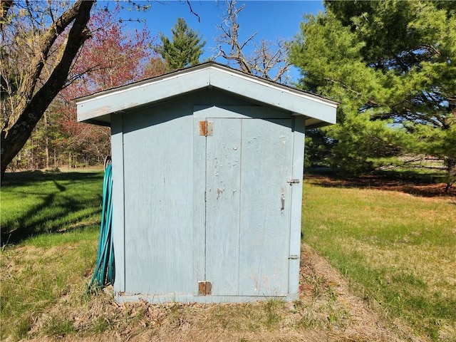 view of shed
