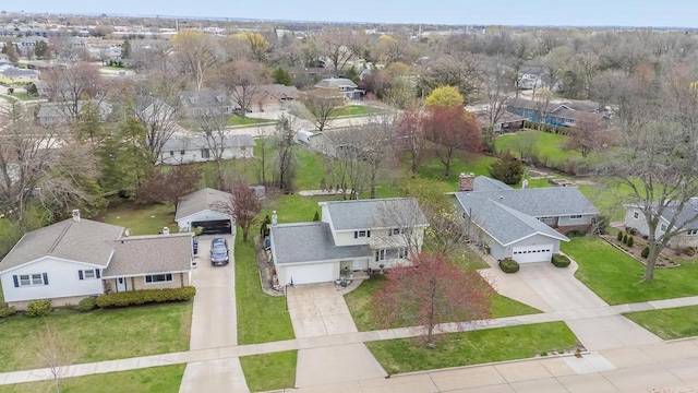 bird's eye view featuring a residential view