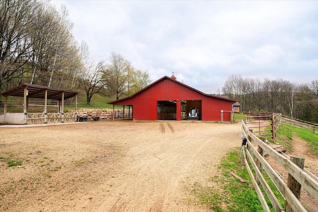 view of horse barn