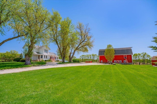 3756 E County Rd N, Milton, WI 53563 - view of green lawn with a barn and an outbuilding