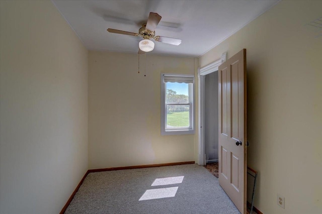 3756 E County Rd N, Milton, WI 53563 - carpeted spare room featuring baseboards and a ceiling fan
