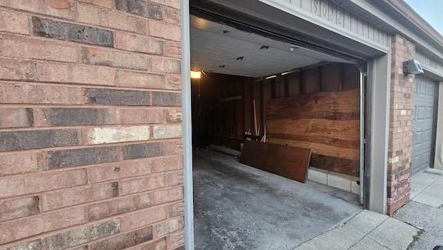 exterior space featuring a garage