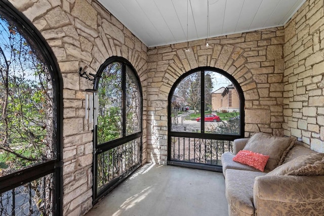 view of sunroom / solarium