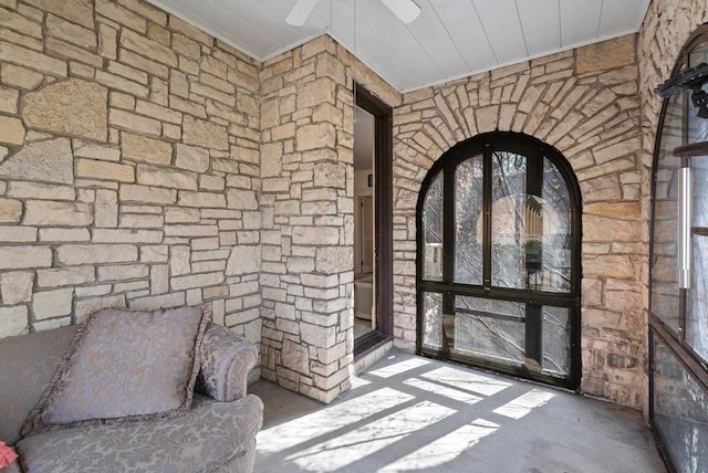 foyer entrance with crown molding