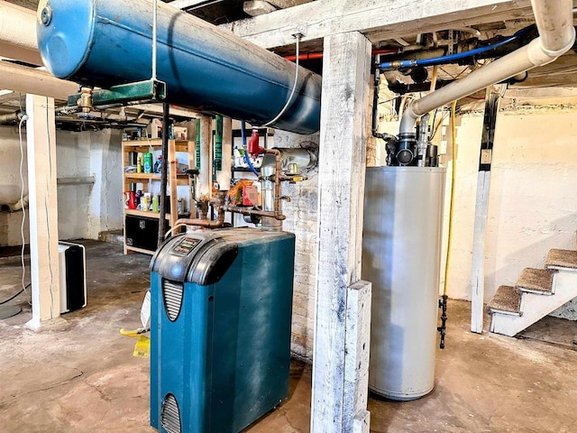 201 S Beaumont Rd, Prairie Du Chien, WI 53821 - utilities featuring a heating unit and water heater