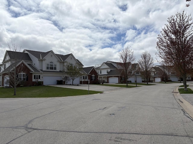 view of road featuring a residential view