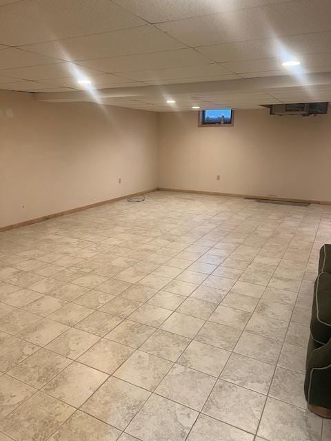 1075 Grant St, Fennimore, WI 53809 - finished basement with baseboards and a paneled ceiling