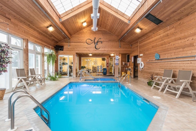 123 Center St Unit 301, Lake Geneva, WI 53147 - pool featuring a skylight