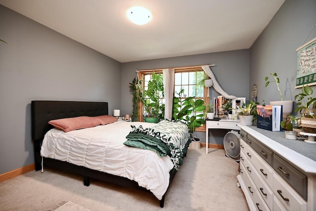W157 Thomas Rd, Fountain City, WI 54629 - bedroom featuring baseboards and light carpet