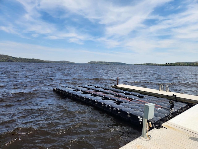 dock featuring a water view