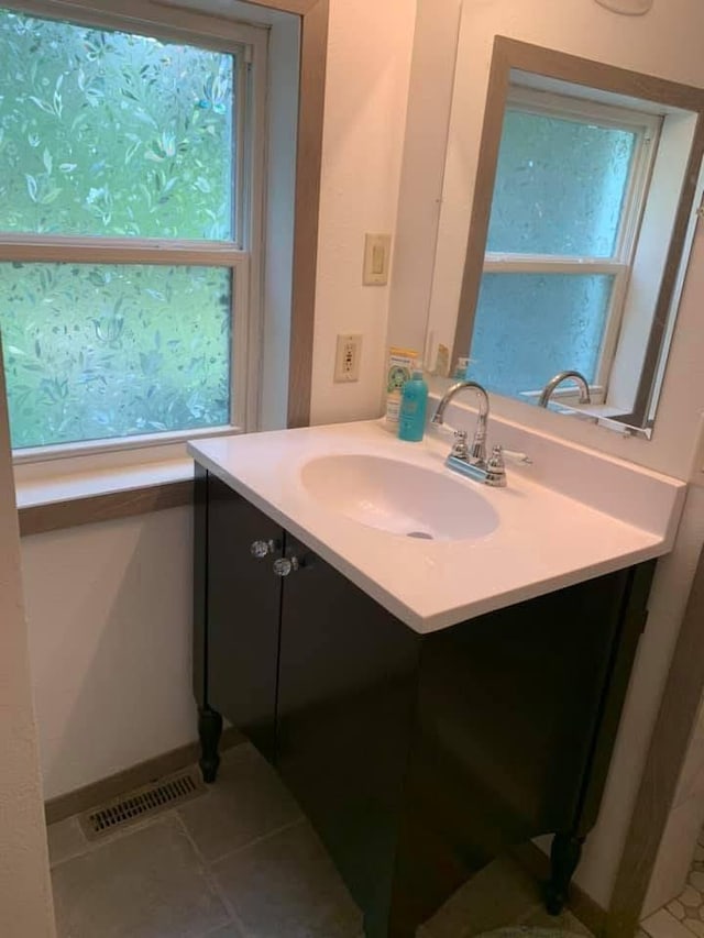 W4144 Fawn Ave, Montello, WI 53949 - bathroom with vanity and tile patterned flooring