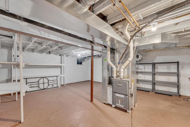 8408 N Lake Dr, Fox Point, WI 53217 - unfinished below grade area with heating unit