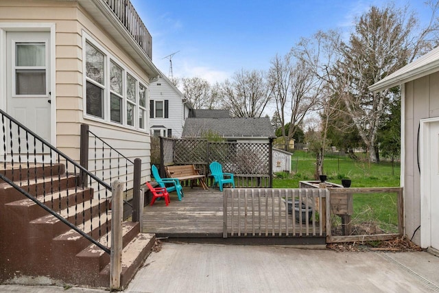 view of wooden deck