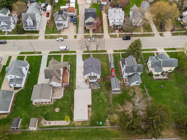 bird's eye view with a residential view