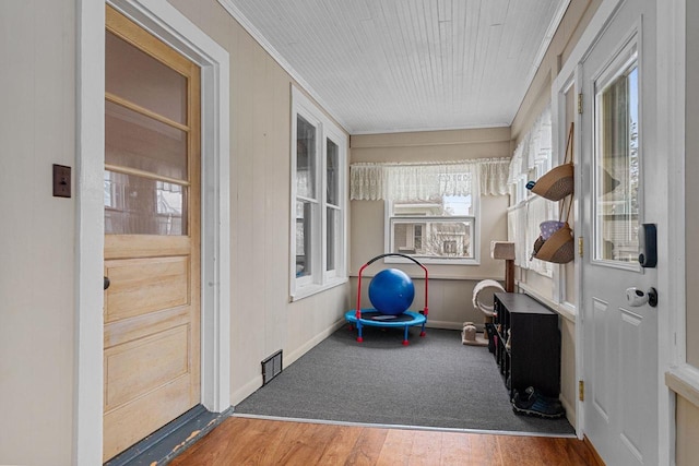sunroom with visible vents