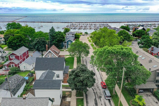 1928 E Iron St, Milwaukee, WI 53207 - drone / aerial view featuring a water view and a residential view