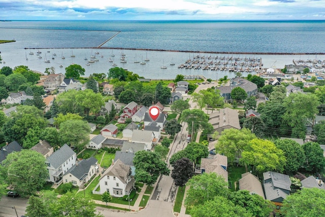 1928 E Iron St, Milwaukee, WI 53207 - birds eye view of property featuring a water view and a residential view
