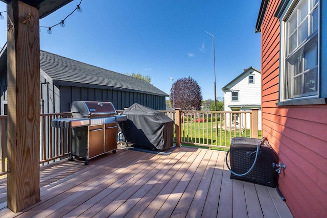 320 W Harrison St, Shullsburg, WI 53586 - deck with a grill