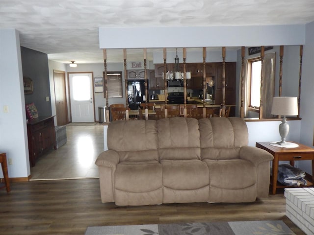 N2646 Rustic Cir, Clintonville, WI 54929 - living room with wood finished floors